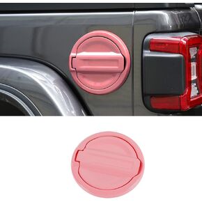 Fuel Filler Door Gas Tank Cap Cover Trim Stickers Decoration Exterior Accessories for Jeep Wrangler JL JLU 2018-2022,Chrome