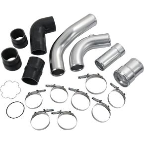 مجموعة ترقية أنابيب المبرد الجانبي البارد 3.5 بوصة لـ 2011-2016 Ford 6.7L Powerstroke Diesel 6.7 F-250 F-350 F-450 أداء الديزل مجموعة أنابيب المبرد الداخلي البارد ومجموعة التمهيد