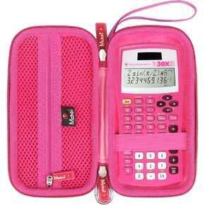 Mchoi Shockproof Carrying Case Suitable for Instruments TI-30XIIS Scientific Calculator, Shockproof Waterproof Pink Protective Case, Case Only