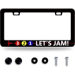 2Pcs American Flag Eagle License Plate Frame Patriotic Eagle License Plate Colorful Stainless Steel Rust-Proof Auto Parts Funny License Plate Cover Decoration with Screws Size 12.3 "x 6.3" Men Women