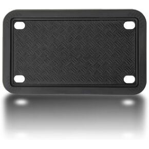 XCLPF Motorcycle Silicone License Plate Frames Motorbike License Plate Holder 4x7 inch Motorcycle Backing Plate Rust Proof, Rattle Proof（Blue）