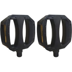 Upgraded Kids Bike Pedals 1/2-Inch 1 Pair Bike Pedals Resin 12'' 14'' Black