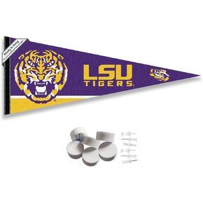 Louisiana State LSU Tigers Pennant Flag and Wall Tack Mount Pads