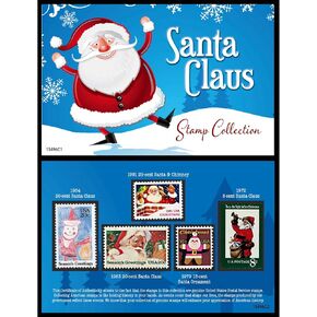 Santa United States Postage Stamp Card in Kuwait