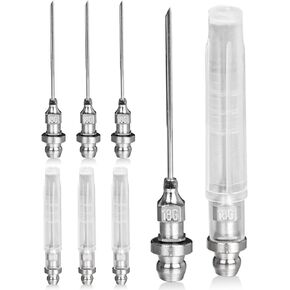 Bearing Grease Injector Needle, 8 Pcs Small Grease Needle Nozzle, Removable Grease Gun Needle Tip Dispenser Grease for Fitting for Ball Joints Tool