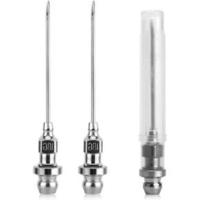 SAVITA 3pcs Grease Injector Needles, Mini Bearing Grease Needle Nozzle Portable and Detachable Grease Needle for Ball Joints Needle Air Nozzle Injecting Grease Tool