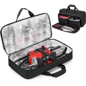 Carrying Bag Compatible with Milwaukee 2646-20 M18 / 2646-21ct M18 Grease Gun, Storage Bag Compatible with Dewalt DCGG571M1 / DCGG571B 20V Max Grease Gun, Grease Gun Case with Accessory Pocket