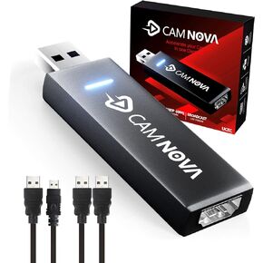 CAM NOVA Video Capture Card, 1080P 4K HDMI Video Capture Card, USB 3.0 Cam Link HDMI Capture Device, Live Broadcast Record via DSLR Camcorder Action Cam Live Stream for MacOS X PC Windows 7 8 10