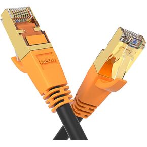 Ethernet Cable 3ft 5pack,Cat8 Shielded Network Cable for Xbox PS4, High Speed Internet Cord Rj45 Snagless Connector Fast Computer LAN Wire for Gaming, Switch, Modem, Router, Coupler - Black