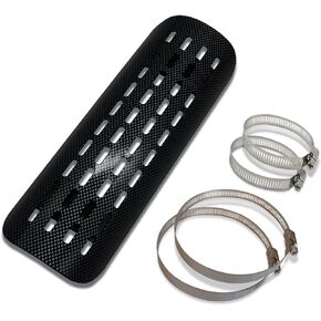 Motorcycle Exhaust Heat Shield, Universal Exhaust Pipe Heat Insulation Shield Metal Exhaust Muffler Pipe Heat Insulation Cover with 2 Clamps (Carbon Fiber) in Saudi Arabia