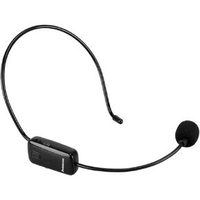 Retekess TR503 Wireless FM Microphone Headset, Hands-Free with Rechargeable Battery for Voice Amplifier, Church, Tour Guide, Teacher, Salesman, Conference, Karaoke (Black)