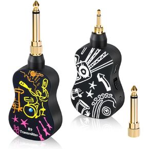 B9 Wireless Guitar Transmitter Receiver System 2.4GHz Audio Transmitter and Receiver for Electric Guitar Bass Violin Electric Instruments