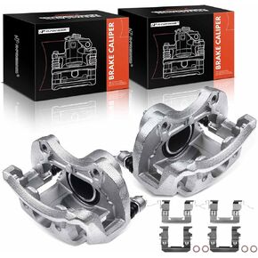 A-Premium Disc Brake Caliper Assembly with Bracket Compatible with Select Nissan Models - Cube 2009-2014, Tiida 2012-2016, Versa 2007-2012, L4 1.8L - Front Driver and Passenger Side, 2-PC Set