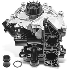 A-Premium Engine Water Pump W/O-Ring [DOHC, 4Cyl 2.0L] Compatible with Audi A3, A3 Quattro, A4 & A4 Quattro 2017, A6 & A6 Quattro, Q7, S3 2015-2017, TT Quattro 16-17 & Volkswagen Arteon, Golf R