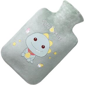 Hot Water Bottle Hot Water Bag with Plush Cloth Cover Cartoon Hot Cold Pack for Pain Relief Hot Cold Therapy 1L PVC