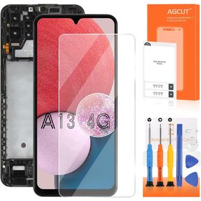 for Samsung Galaxy A13 4G LCD Screen Replacement for Samsung A13 4G LCD Display SM-A135F SM-A135U SM-A135M LCD Digitizer Screen Touch Assembly Repair Kits Black with Frame(Not for 5G)