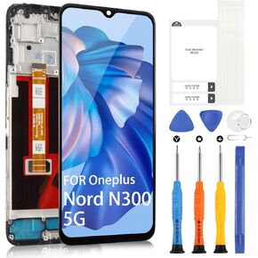 for Oneplus Nord N300 5G Screen Replacement kit, LCD Display with Frame Touch Digitizer for Oneplus N300 5G 6.56" Full Assembly with Repair Tools