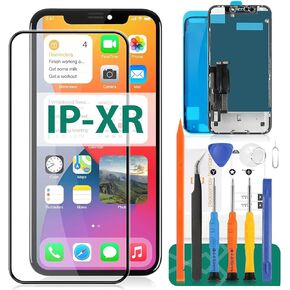 for iPhone XR Screen Replacement for iPhone XR Screen Replacement LCD for iPhone XR Digitizer Sensor Glass A1984 LCD Assembly Kits A2105, A2107, A2108, A2106(Incell,Black)