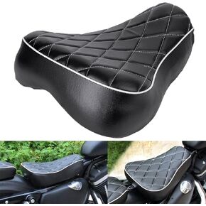 Solo Seat for Harley Sportster Solo Seat Front Driver Seat For Sportster 883 1200 Forty Eight 1983-2003, Motorcycle Springer Seat Cushion Pad for Sportster 1200 Custom Sport XLH 883 Deluxe