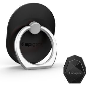 Spigen Style Ring Cell Phone Ring Phone Grip/Stand/Holder for All Phones and Tablets - Black