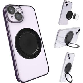 Magnetic Phone Ring Holder for PopSocket Kickstand for iPhone 12 13 14 15 Series Compatible with MagSafe Removable Phone Grip Stand