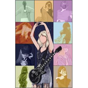 ملصق موسيقى نسائي للمراهقين، ملصقات ألبومات فنية جدارية، ملصق لعشاق الموسيقى، ملصق هدايا عيد الحب للفتيات للمراهقات in Kuwait