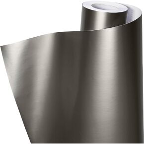 VViViD+ Premium Charcoal Grey Satin Semi-Gloss Adhesive Vinyl Wrap Roll (1/2ft by 5ft)