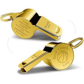 Whistles With Lanyard,golden whistle,Coach Whistle, Basketball Gifts, Coach Gifts for Men Women, Thank You Cheer Coach Gift ?Best Coach Ever - Teacher Whistle Coach Gifts