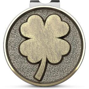 K9King Lucky 4 Leaf Clover Golf Ball Marker and Magnetic Golf Hat Clip | Putting Green Golf Accessories for Men and Women | Unique Shamrock Golf Balls Marker Gift | Ideal Gift Ideas