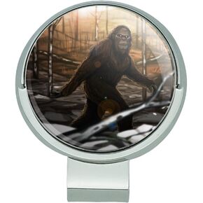 GRAPHICS & MORE Bigfoot Sasquatch Walking in The Woods Golf Hat Clip with Magnetic Ball Marker