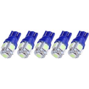 cciyu 5 Pack T10 168 194 wedge 5-5050-SMD Ice Blue LED Bulbs Replacement fit for Cab Marker Light lamps combo 1999-2012 For Ford F250 Super Duty F350 Super Duty F450 Super Duty F550 Super Duty