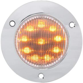 Grand General 76926 Marker Light (2" Amber/Amber LED with S.S. Holder and Pigtail), 1 Pack