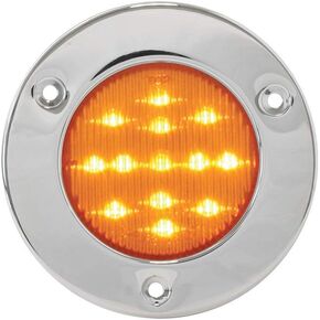 Grand General 76926 Marker Light (2" Amber/Amber LED with S.S. Holder and Pigtail), 1 Pack