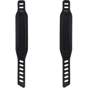 1 Pair Adjustable Exercise Bike Pedal Straps, Stationary Bike Foot Straps Replacement, Universal for Bicycle Stationary Cycle Spinning Bike Home or Gym, Two Sides Slots