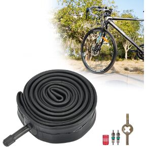 RUTU 27 x 1 3/8 Bike Tire Tubes(700 x 35-40 Tube),27 x 1.3/8 Inner Tube with 32mm Schrader Valve and Installation Accessories - Premium Heavy Butyl Inner Tube