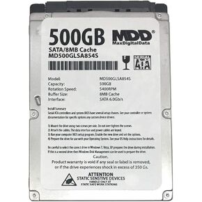 500GB 8MB Cache 5400RPM SATA 6.0Gb/s (7mm) 2.5" Notebook Hard Drive (MD500GLSA854S) - 2 Year Warranty