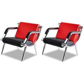 USBO4288/USBO4290 Office Reception Chair, 1-Seat+3-Seat, Red & Black