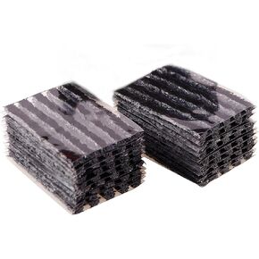 Tire Repair Strings 90 Pack Black (100 x φ6 mm), Automotive Tool Tire Repair Plugs for Tubeless Off-Road Tires Car, Bike, ATV, UTV, Wheelbarrow, Mower