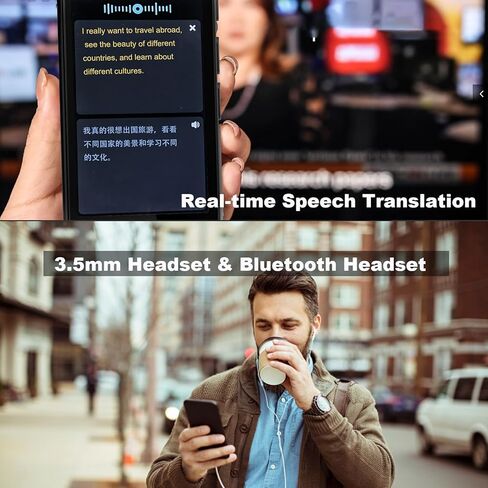 جهاز مترجم اللغة لا يحتاج إلى شبكة WiFi، 2024 مترجم صوتي ثنائي الاتجاه يعمل بالذكاء الاصطناعي لجميع اللغات واللهجات، أكثر من 139 لغة ترجمة عبر الإنترنت، 4 بوصات عالية الدقة دون اتصال بالإنترنت/ترجمة الصور للسفر in Kuwait