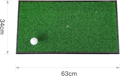 حصيرة ضرب الجولف من FENEFIT، مقاس 13 × 25 بوصة، حصيرة جولف للداخلية/الخارجية، سجادات ممارسة الجولف من العشب الصناعي الفاخر، قاعدة مطاطية شديدة التحمل، بساط تدريب الجولف مضاد للانزلاق من الأسفل in Kuwait