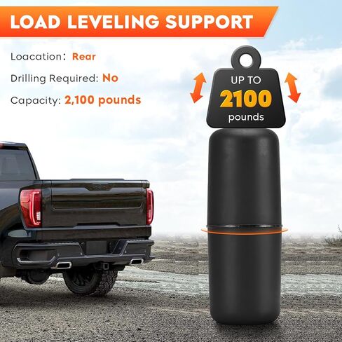 مجموعة أكياس تعليق الهواء 5000 رطل متوافقة مع 2019 2020 2021 دودج رام 1500 / رام 1500 أكياس الربيع الخلفية يتصاعد طقم رفع يصل إلى 2100 رطل استبدال رفع الهواء 60828HD in Kuwait