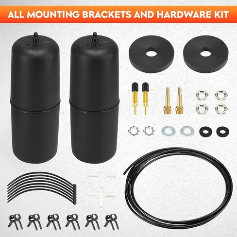 مجموعة أكياس تعليق الهواء 5000 رطل متوافقة مع 2019 2020 2021 دودج رام 1500 / رام 1500 أكياس الربيع الخلفية يتصاعد طقم رفع يصل إلى 2100 رطل استبدال رفع الهواء 60828HD in Kuwait