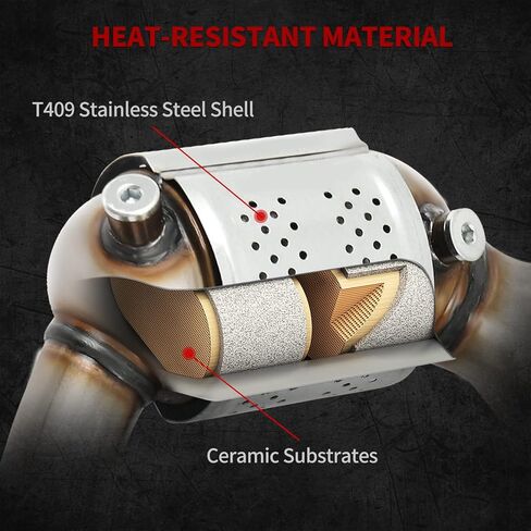 محول حفاز YITAMOTOR متوافق مع 2006 2007 2008 2009 2010 سوبارو فورستر | سوبارو امبريزا 2006-2011 | 06-12 سوبارو أوت باك آند ليجاسي | 2006 ساب 9-2X 2.5L (متوافق مع وكالة حماية البيئة) in Kuwait