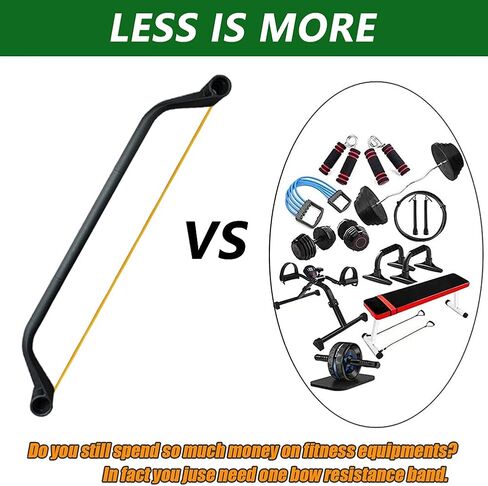 Bow Portable Bar System and Home Gym Resistance Bands for Full Body Workout Equipment Set, Travel, Fitness, Weightlifting and Exercise Kit in Saudi Arabia