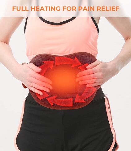 وسادة تدفئة لآلام الظهر بدون أسلاك، وسادة تدفئة للحيض لتخفيف تشنجات الدورة الشهرية، آلام الدورة الشهرية، آلام أسفل الظهر، آلام الظهر، بطارية 3000 مللي أمبير في الساعة وسادة تدفئة كهربائية محمولة in Kuwait