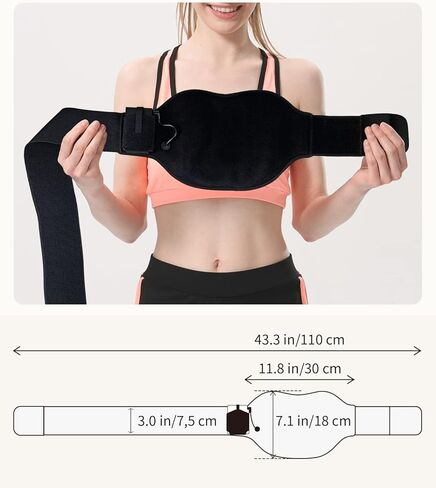 وسادة تدفئة لآلام الظهر بدون أسلاك، وسادة تدفئة للحيض لتخفيف تشنجات الدورة الشهرية، آلام الدورة الشهرية، آلام أسفل الظهر، آلام الظهر، بطارية 3000 مللي أمبير في الساعة وسادة تدفئة كهربائية محمولة in Kuwait