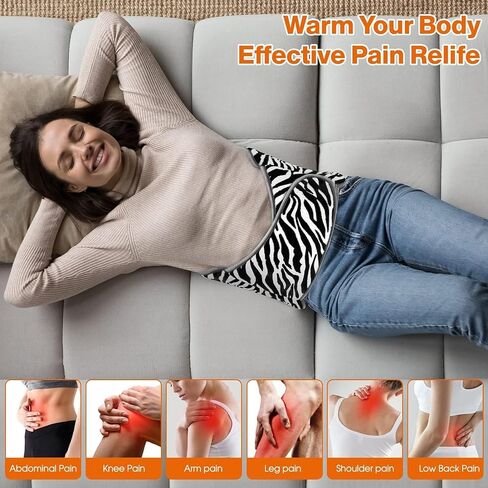 Heating Pads for Back Pain and Cramps Relief 49"X12" Large Menstrual Heating Pad for Period, Upgraded 4 Timer Auto Off & 6 Heat Level Electric Heat Pad for Abdominal Neck Shoulder Pain Relief. in Saudi Arabia