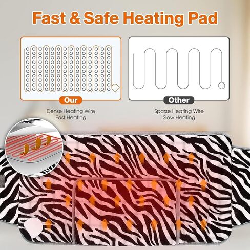Heating Pads for Back Pain and Cramps Relief 49"X12" Large Menstrual Heating Pad for Period, Upgraded 4 Timer Auto Off & 6 Heat Level Electric Heat Pad for Abdominal Neck Shoulder Pain Relief. in Saudi Arabia