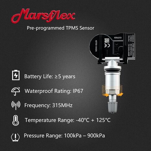مستشعر Marsflex TPMS متوافق مع نظام مراقبة ضغط الإطارات المبرمج لنيسان إنفينيتي يستبدل # 40700-1AA0B 40700-3AN0A، 40700-3AN0B، 40700-3AN0D، 40700-JA00C، 40700-JA01B، 40700-JA02B 315MHZ in Saudi Arabia