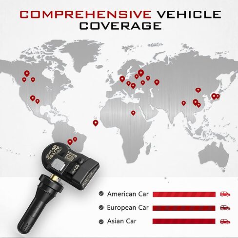 Autel Sensors TPMS 315MHz 433MHz 2in1 MX-Sensor اضغط على نظام مراقبة ضغط الإطارات مستشعر برمجة لاسلكية قابلة للاستنساخ استبدل 98% من مستشعر OE SAE Strandard J1205/J1206 (مطاط) in Kuwait